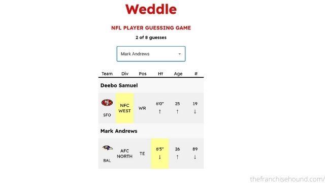 Weddle game
